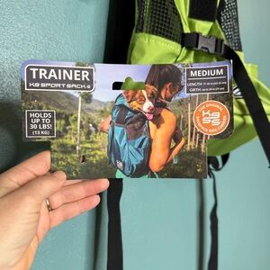 K9 Sport Sack Trainer Medium Dog Carrier Forward Facing Green Backpack